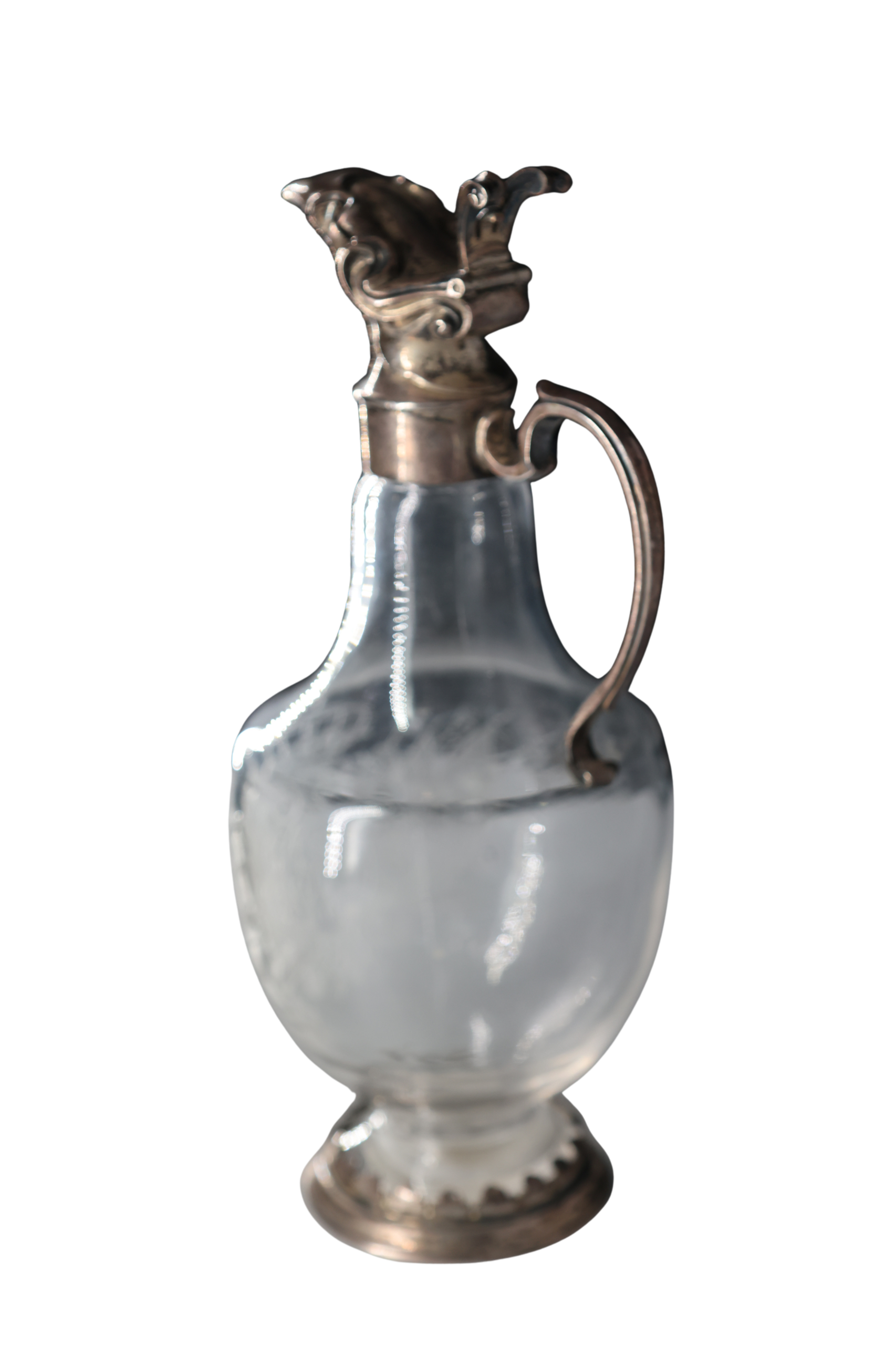 Kryształowy dzbanuszek monogram królewski Augustus Rex Saksonia Lipsk XVIII w. - obrazek 5