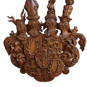Kartusz herbowy Śląski herb wielopolowy Śląsk XVII wiek